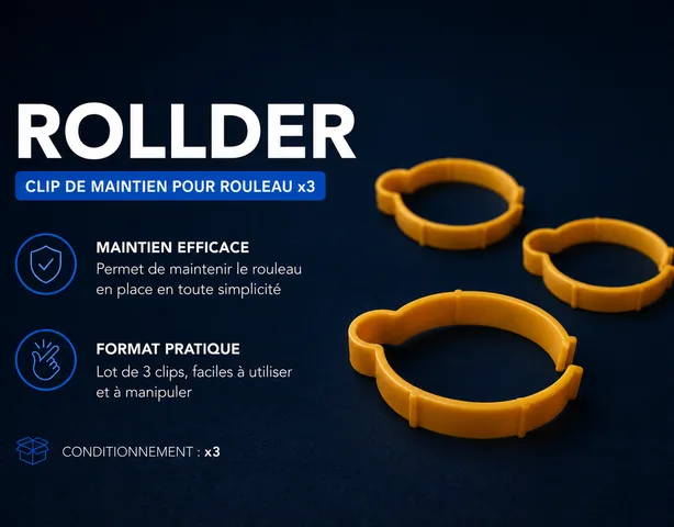 Clip de maintien de rouleau