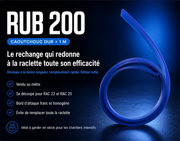 Ruban Caoutchouc dur – 1 m