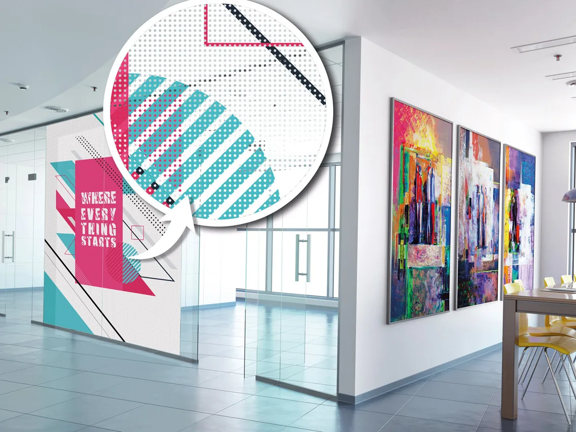 PERF 40 UV Film graphique vision unidirectionnelle 40-60 %