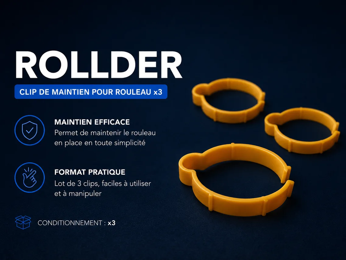 ROLLDER Clip de maintien de rouleau